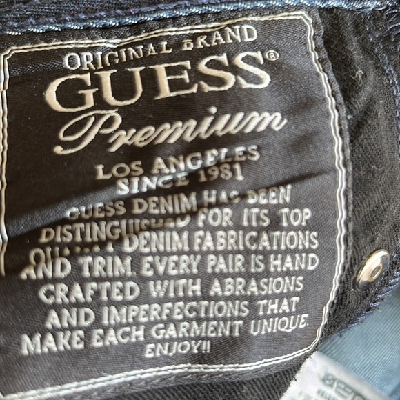 Guess Premium Dark blue Daredevil Skinny Jeans with crystal-like details. - Picture 8 of 10